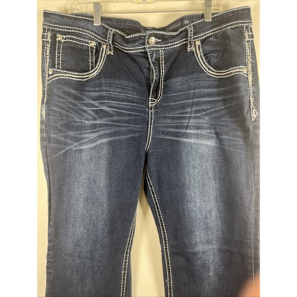 Grace in LA Jeans Women's Size 22 Plus Size P-Straight Embellished Pockets EUC - Picture 2 of 10